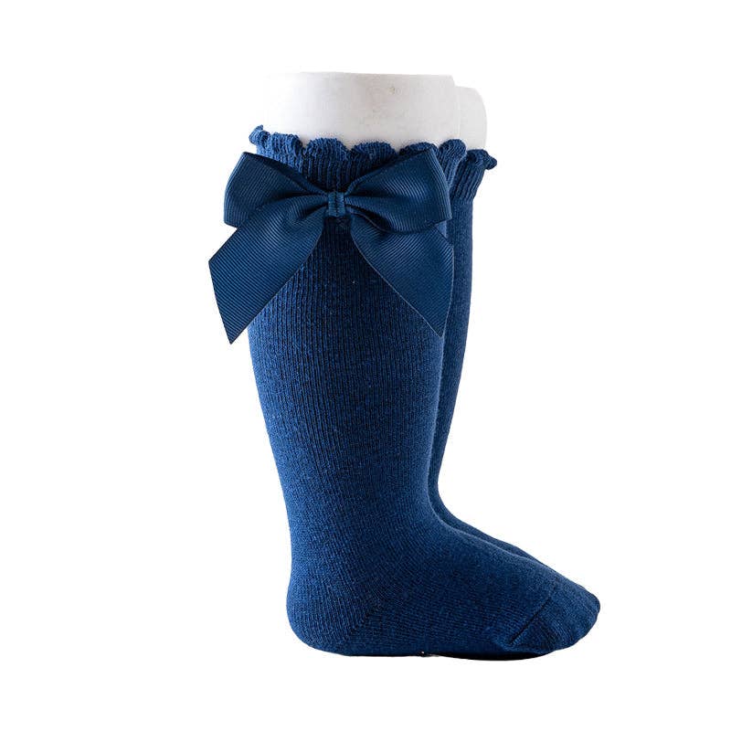 KiddieKickz - Wholesale Socks - Kids - Girls Solid Color Bow Accessories Socks3