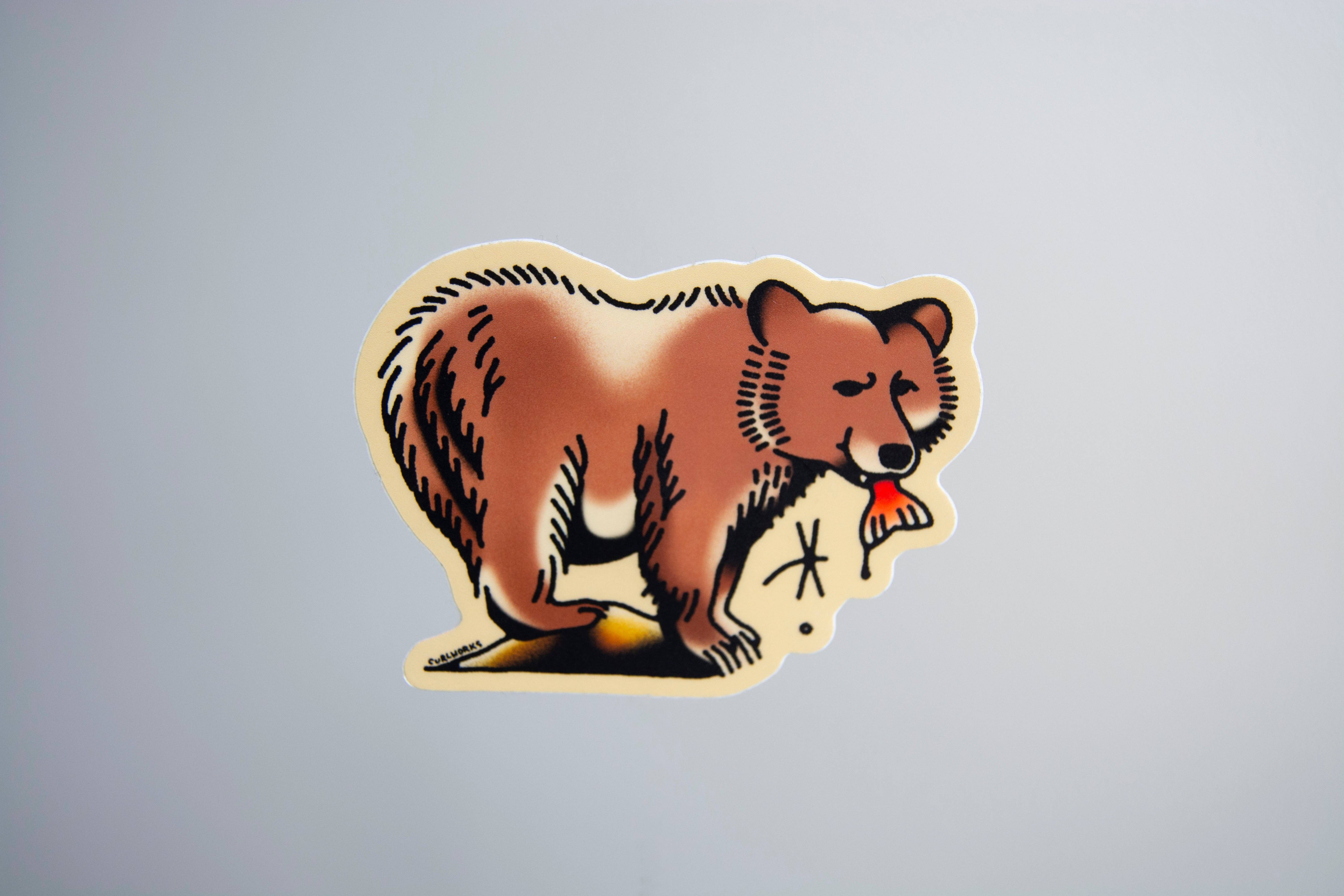 Curlworks - Wholesale Sticker - Bear Vinyl Sticker