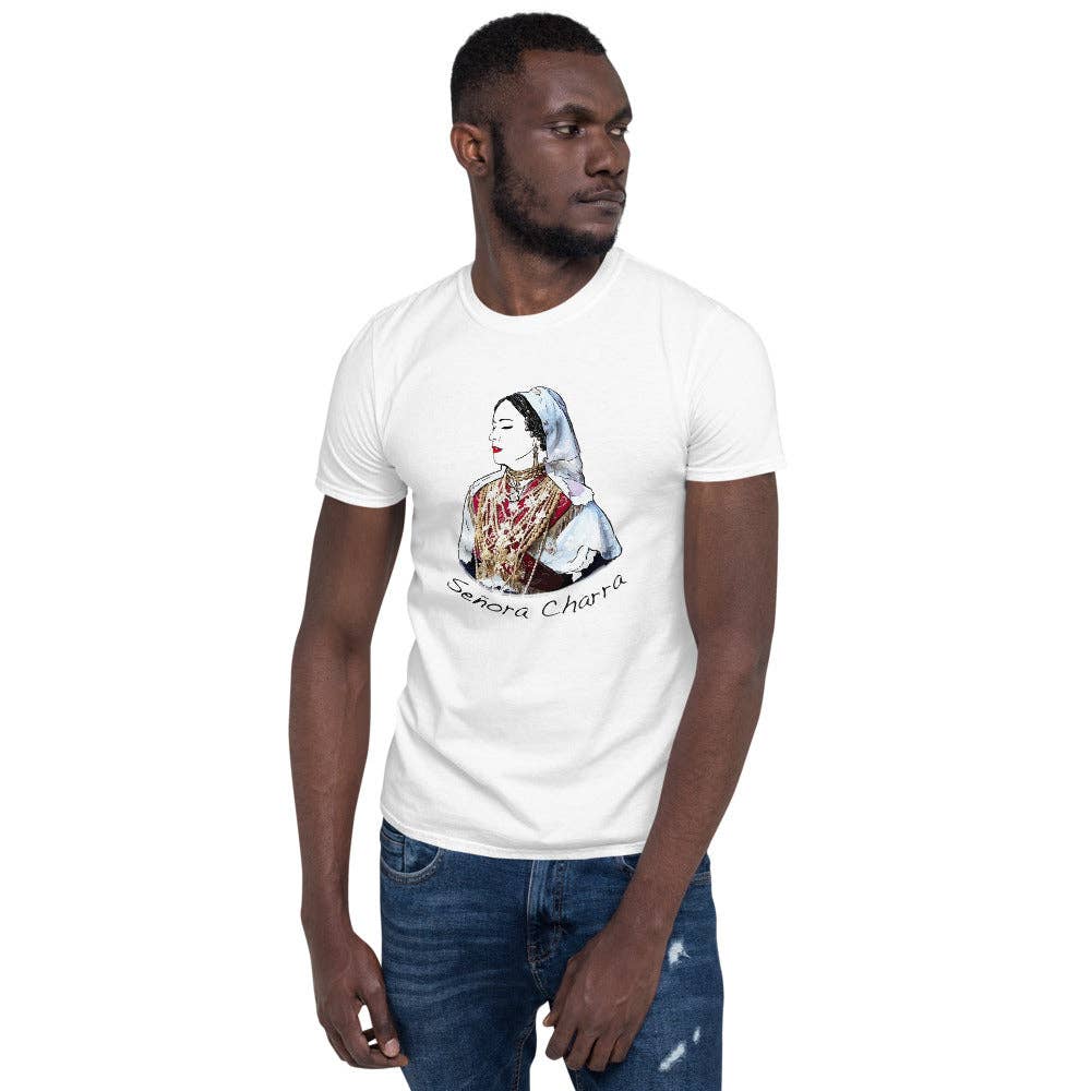 El loco del Pelo Rizo - Wholesale Screen Printed T-Shirt - Unisex - Señora Charra T-shirt3