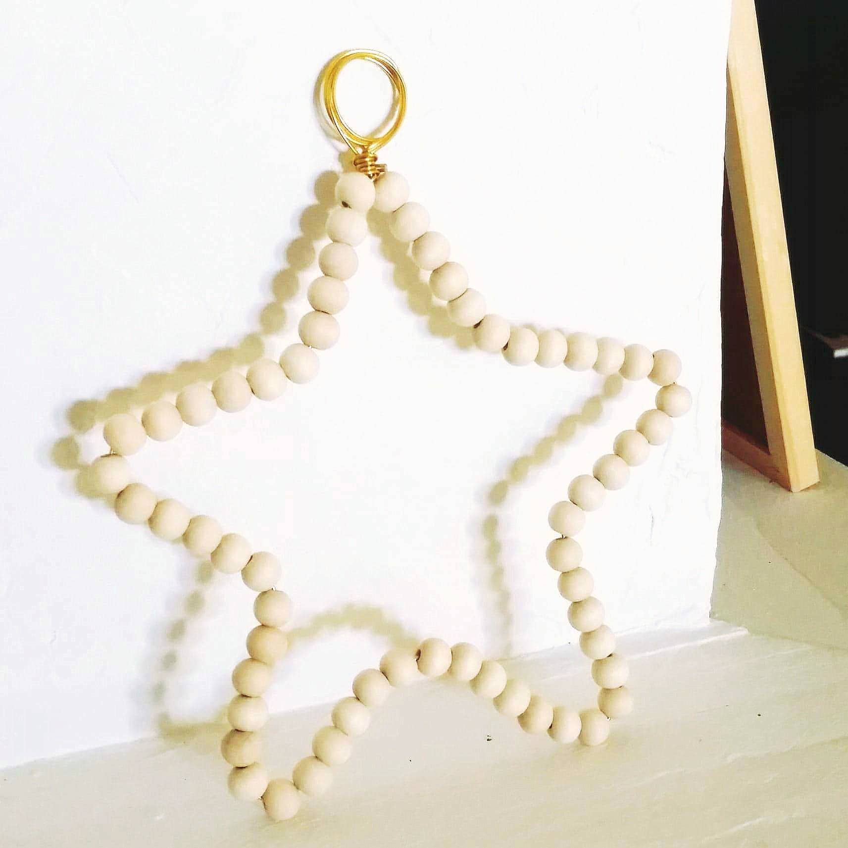 Karteko - Wholesale Decorative Tabletop Object - Helmi Star - Recycled Wood Beads1