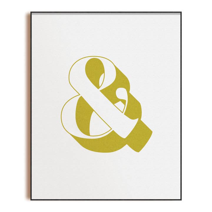 Chartreuse Ampersand - Art Print for wholesale by Habitude Paper