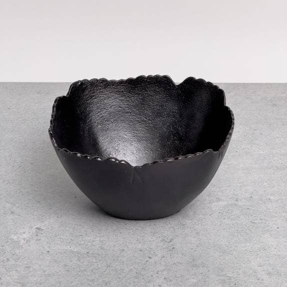 Cuenco redondo negro, 3 para venta al por mayor de India Handicrafts Inc