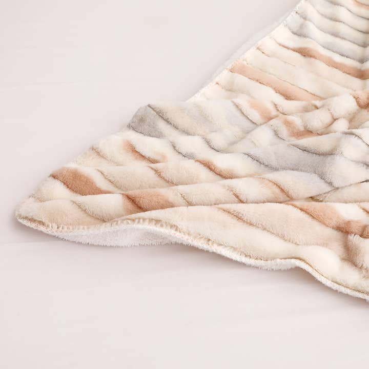 Duke Imports - Wholesale Throw Blanket - "S'mores" Faux Fur Plush Throw Blanket -50"x70"3