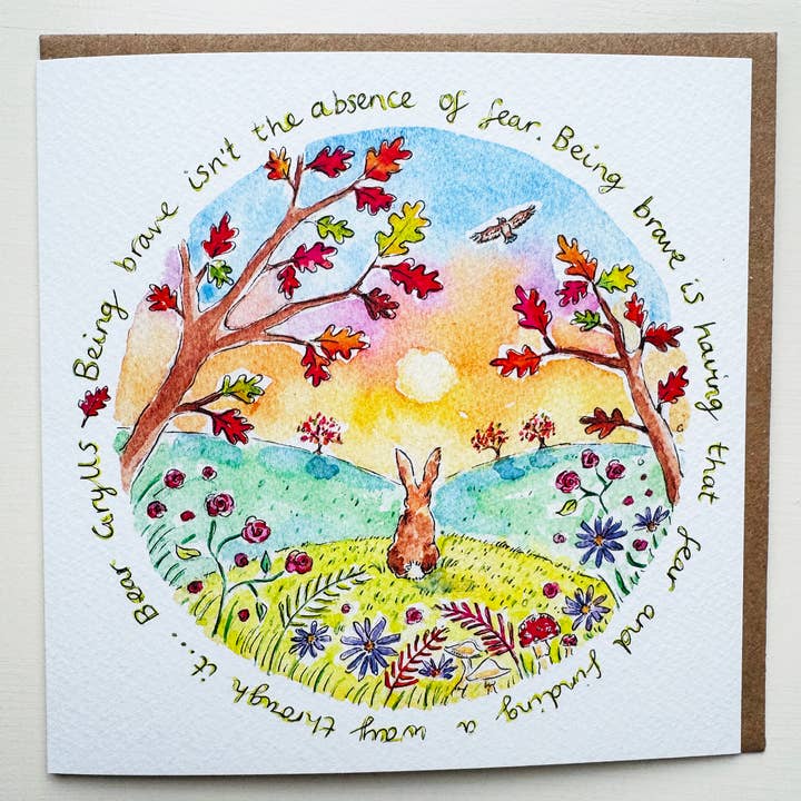 Be Brave Nature Card by Janine Drayson for wholesale by Janine Drayson