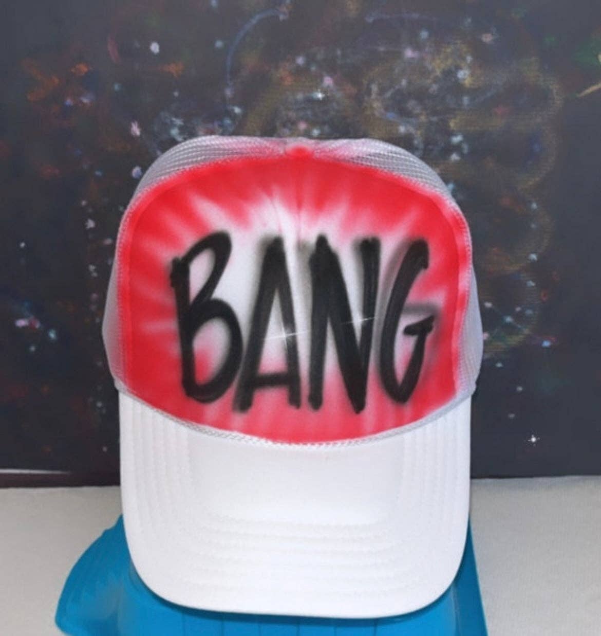 Galveston Airbrush - Wholesale Hat Accessory - Women's - Custom Airbrush TRUCKER HAT4