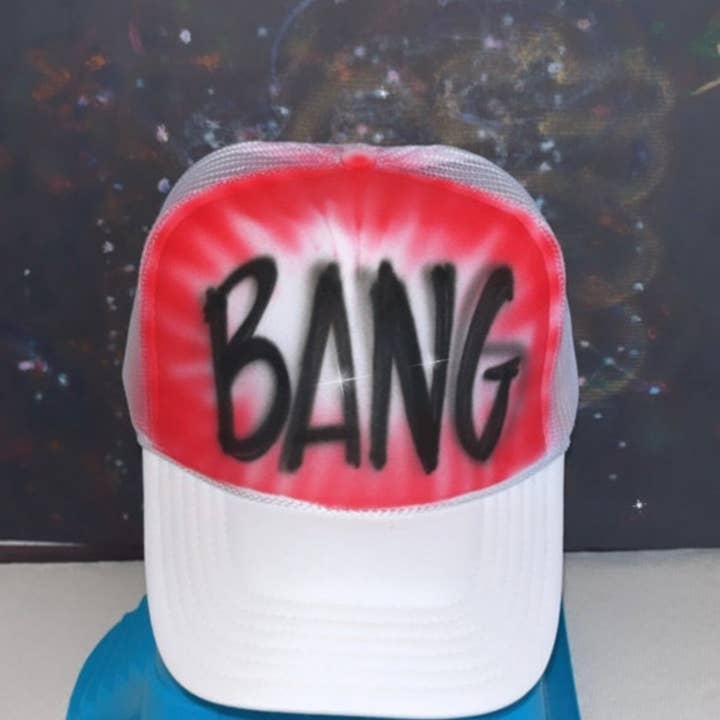 Galveston Airbrush - Wholesale Hat Accessory - Women's - Custom Airbrush TRUCKER HAT4