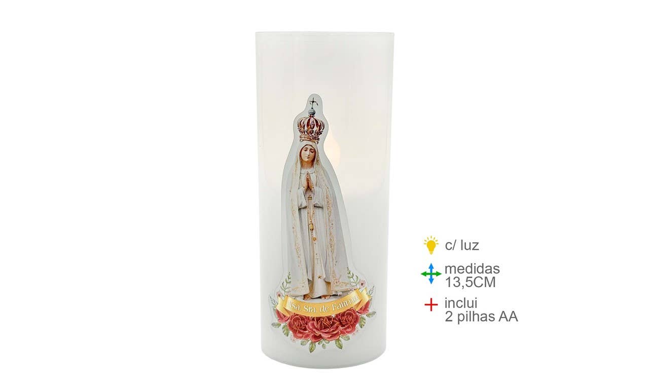 Esoterica Arte - Wholesale Votive Candle - White Led Candle Cup N Mrs Fatima (9 pcs)0