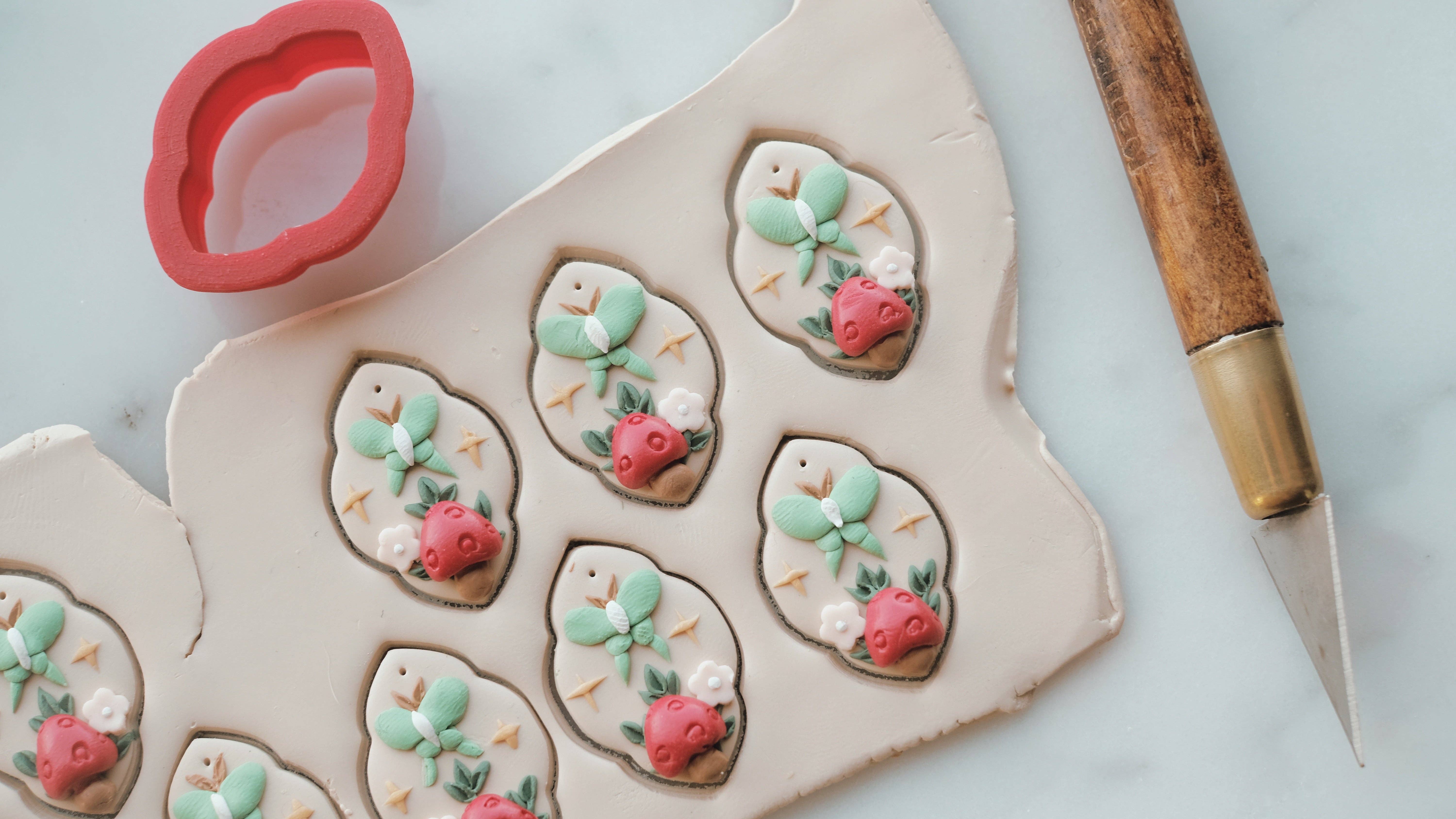 Valley + Vetiver - Wholesale Dangle Earrings - Luna Moth Garden Bug Clay Earring Huggies1