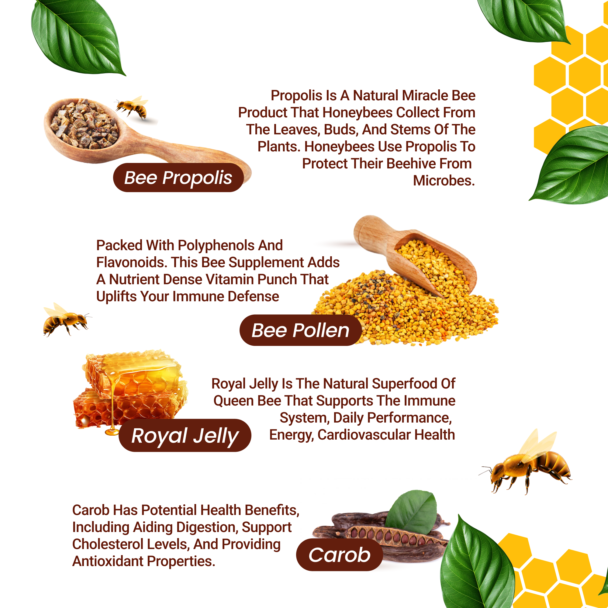 HARMONIFY - Wholesale Oral Supplement/Vitamin - Natural Propolis, Royal Jelly Bee 1000mg for Immune Support4