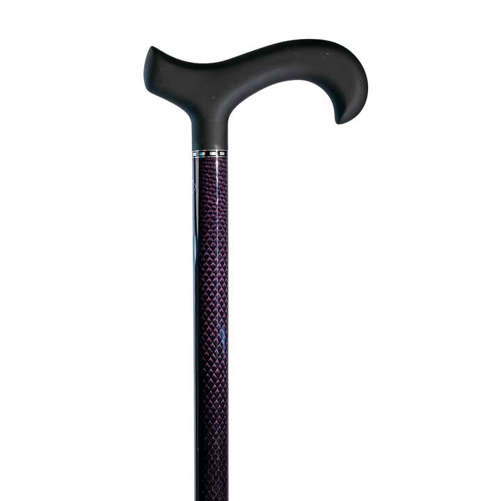 WC Walking Canes – Engroshandel Sportsudstyr – Kulfiber Triple Wound Cane Soft Touch Håndtag - Lilla
