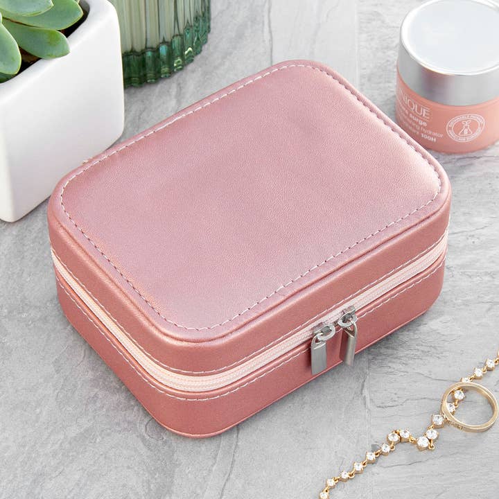 Estojo de Joalharia de Viagem Rosa por atacado de Treat Republic