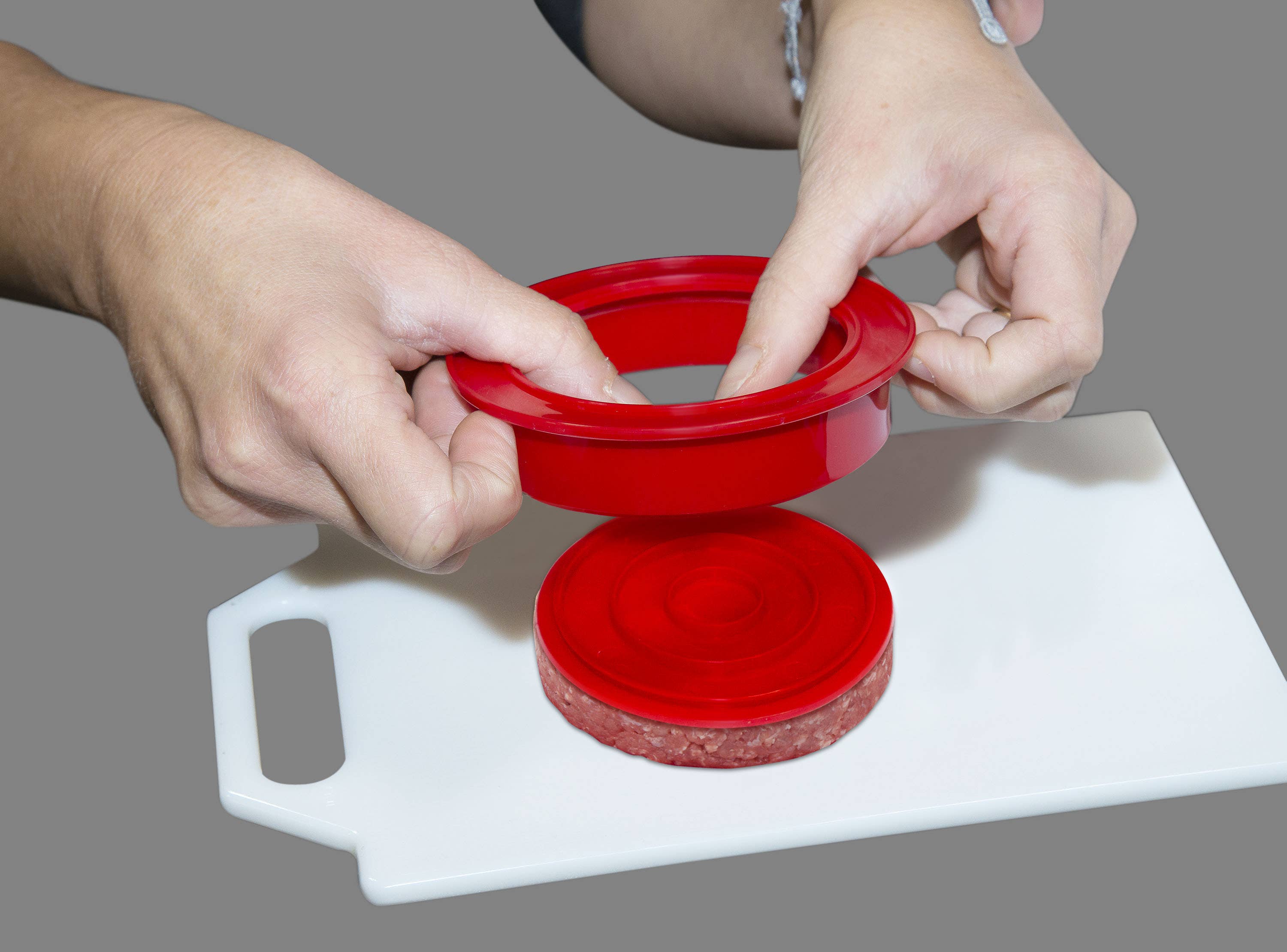 Rigamonti Pietro & Figli srl – Großhandel Küchengerät – Art. 170 LA PRESSELLA Hamburgerpresse - ROT3