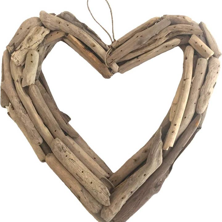 Driftwood Heart Wall Decor Wreath for wholesale by OMA - Eclectic Home