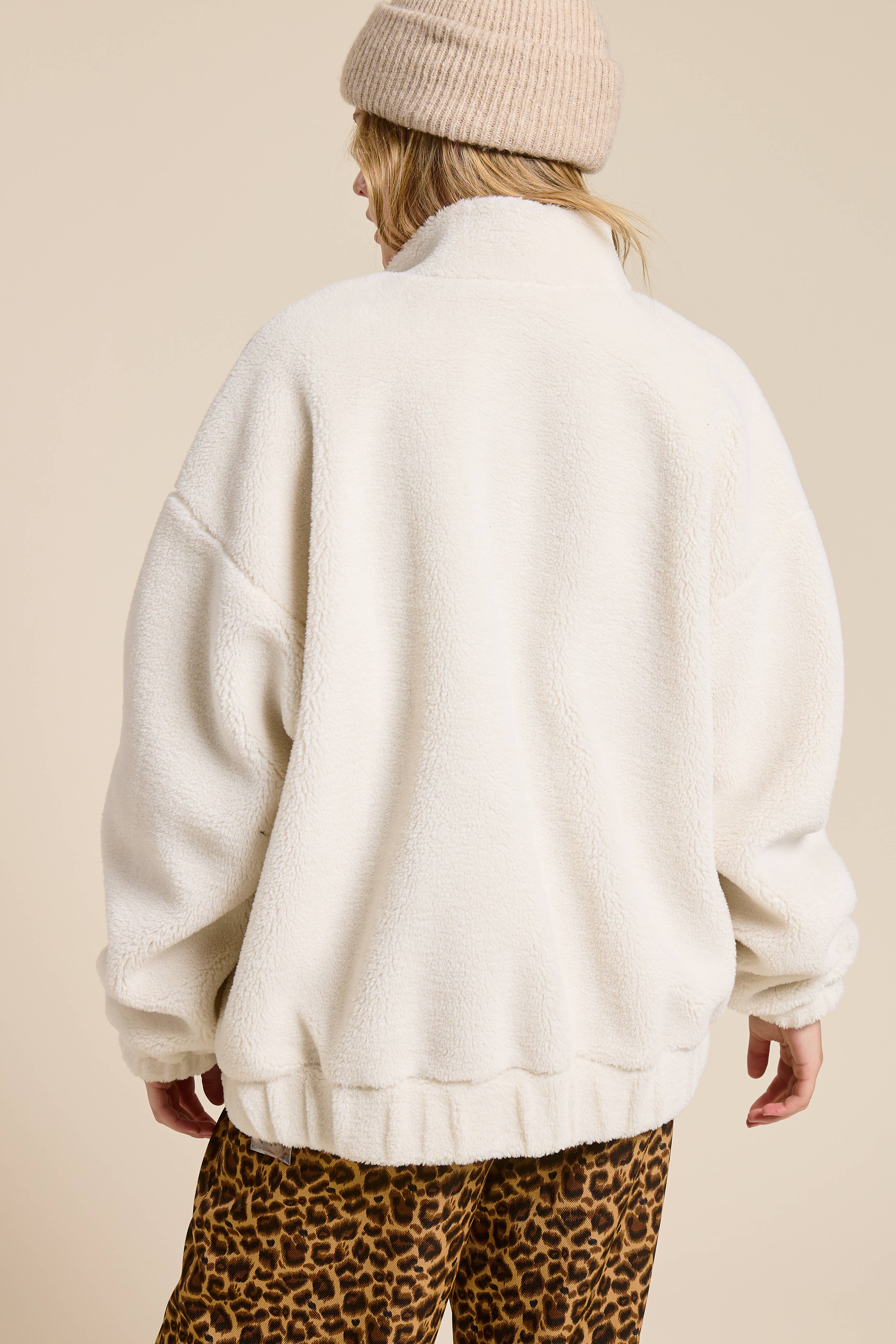 Mimosa - Wholesale Jacket - Women's - Plush Sherpa Button Down Oversized Jacket8