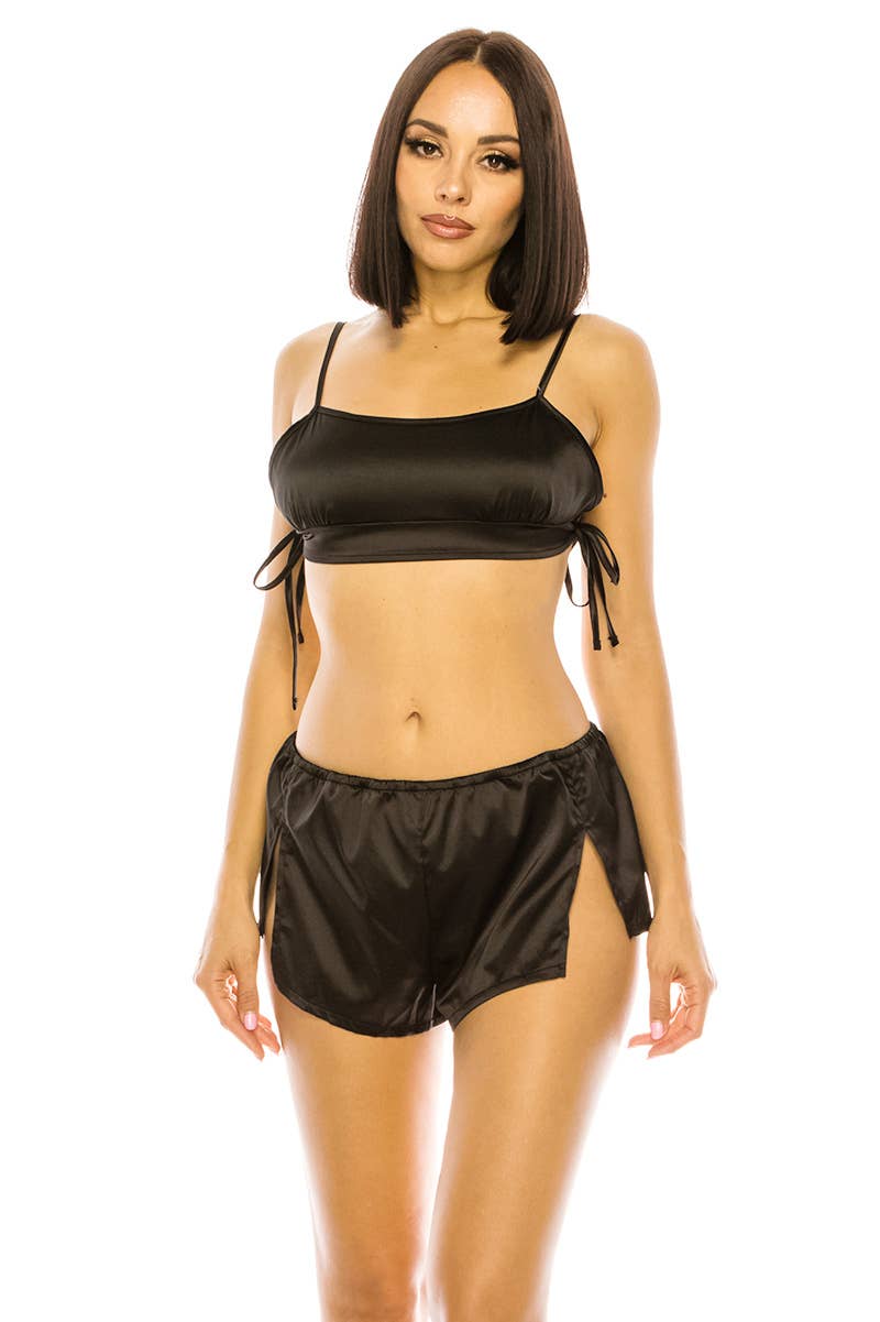 Best Underwear Line – wholesale Pyjamasset - Dam – Youmita Satin Pajama Short Set-YM-32259-PJS0