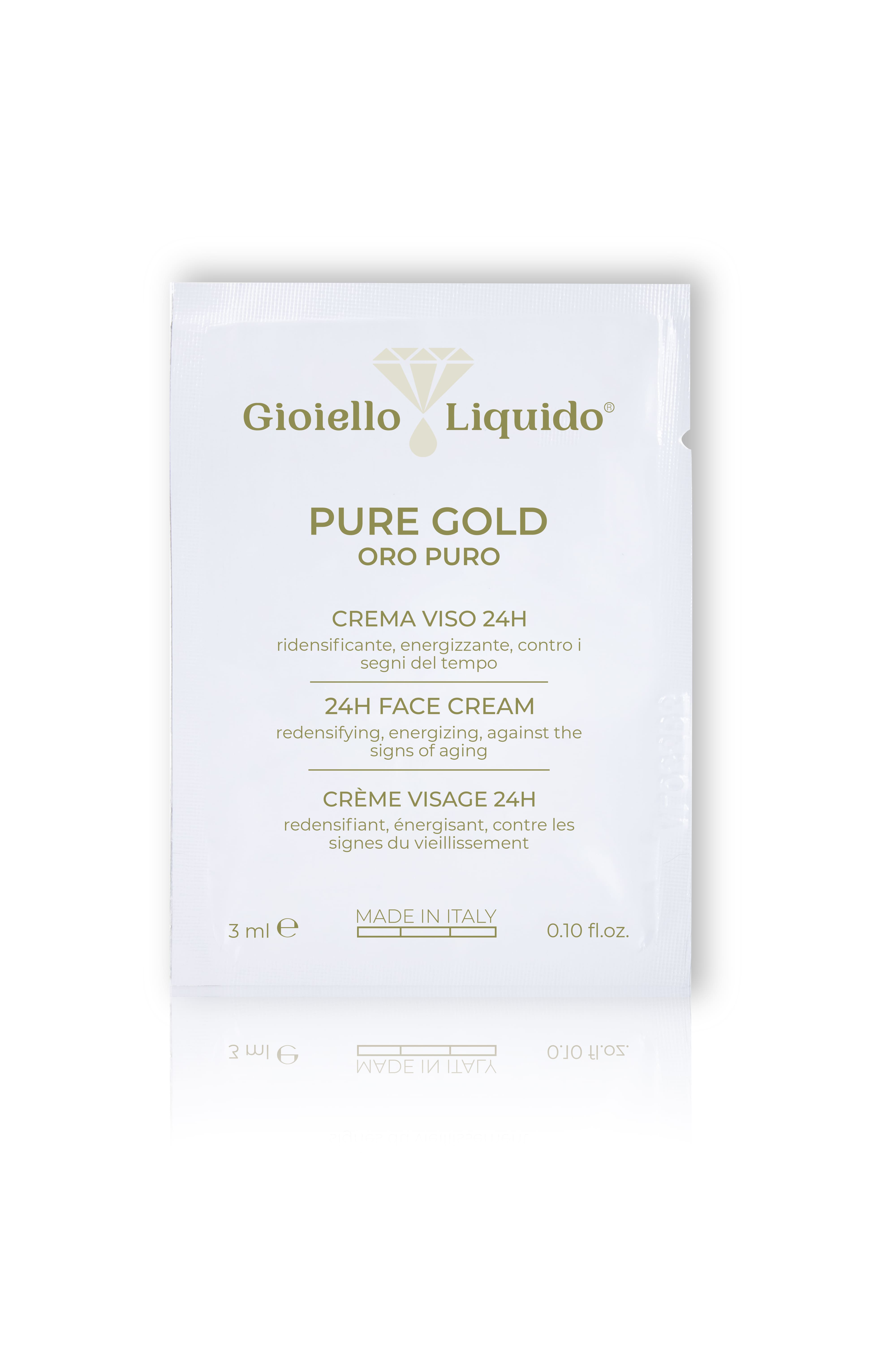 Gioiello Liquido - Wholesale Facial Moisturizer - FACE CREAM SAMPLE “PURE GOLD” 3 ML0