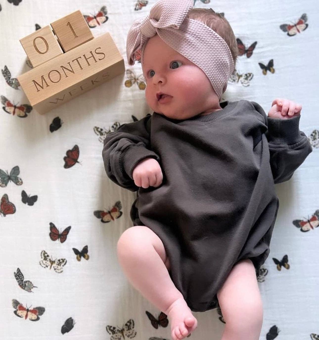 Addie Joy company - Wholesale Romper - Kids - Oversized Cozy Romper - Faded Black8