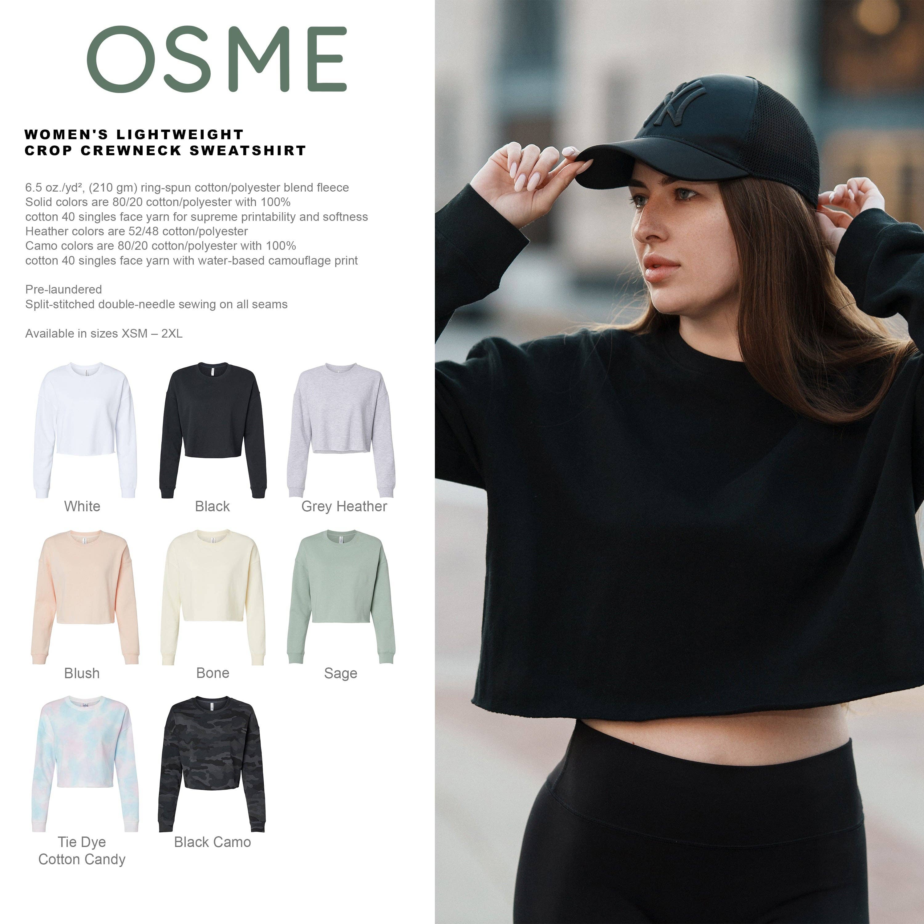 OSME - Wholesale Graphic Sweatshirt - Women's - Undiagnosed But Something Ain’t Right Text Graphic with Sarcastic Humor – Vintage Crop Sweatshirt1