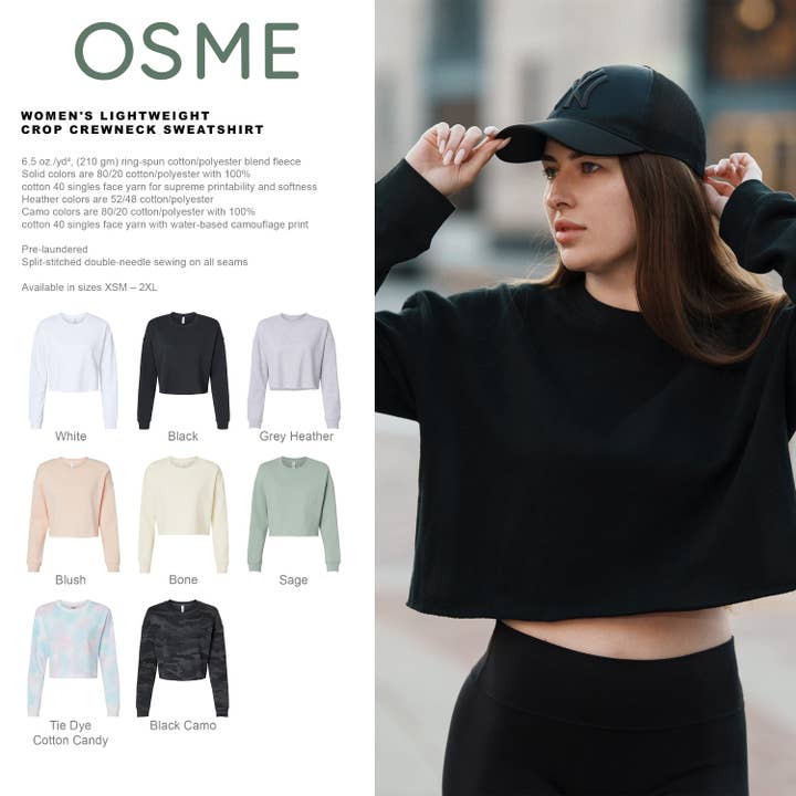 OSME - Wholesale Graphic Sweatshirt - Women's - I Could Be Meaner Bold Text Graphic with Sarcastic Humor Message – Vintage Crop Sweatshirt1
