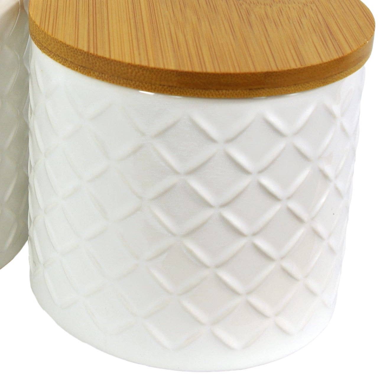 Leaf Design UK LTD – wholesale Canister set – Storage Jars Kitchen Canisters Ceramic Lids Cream 18cm Set 25