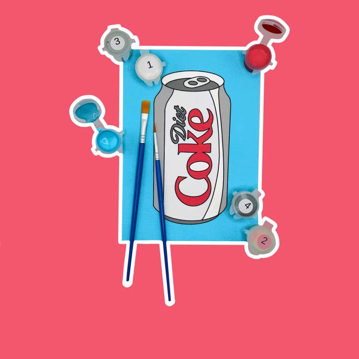 Diet Coke - Mini Paint by Number Kit (5x7) for wholesale by Colorful Creators