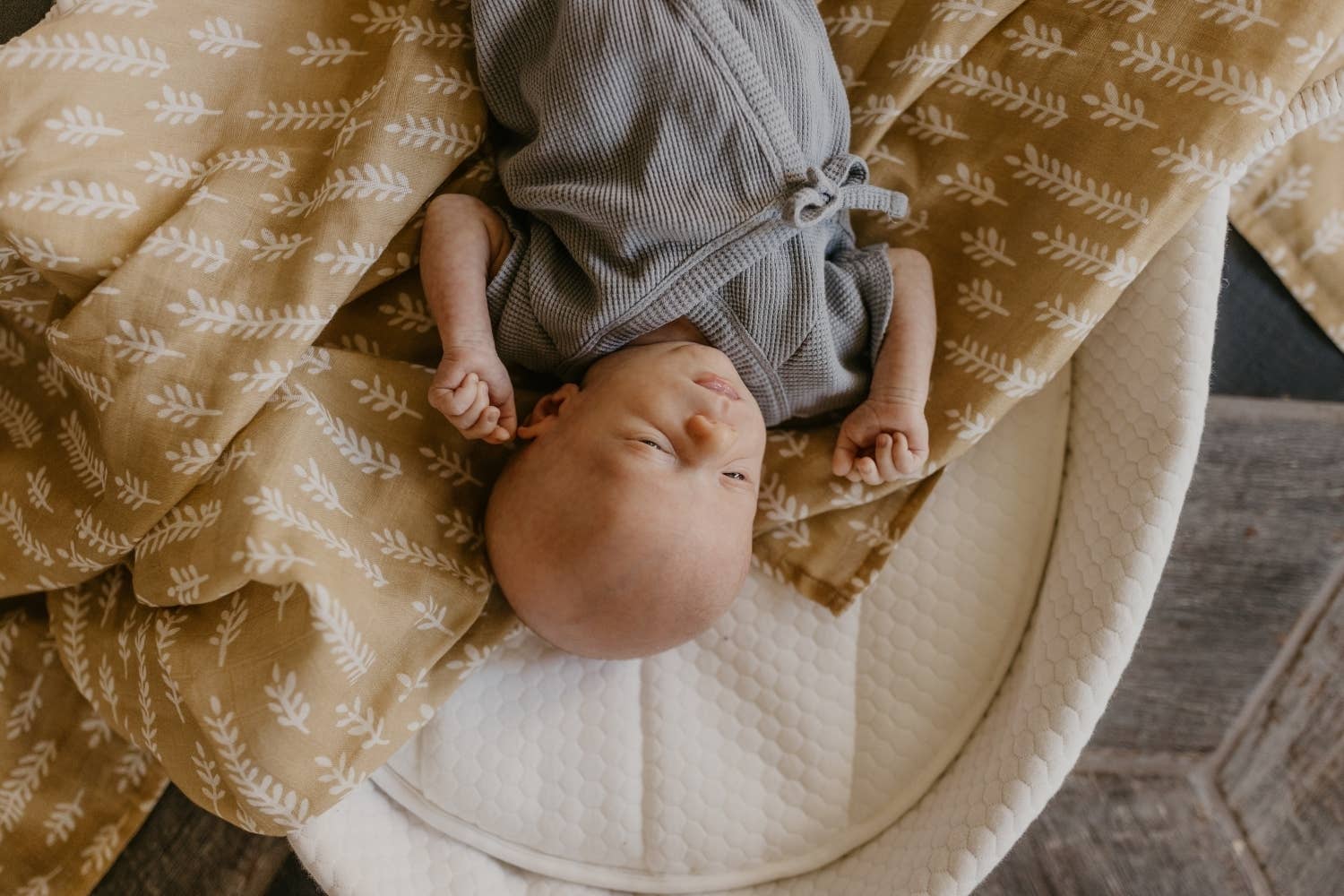 Mini Wander, LLC - Vendita all'ingrosso Copertina avvolgente - Neonati - Coperta per bebè in mussola - Grano11