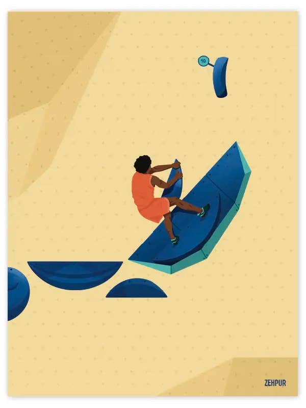 Affiche escalade bloc | Poster Sport pour la vente par Zehpur