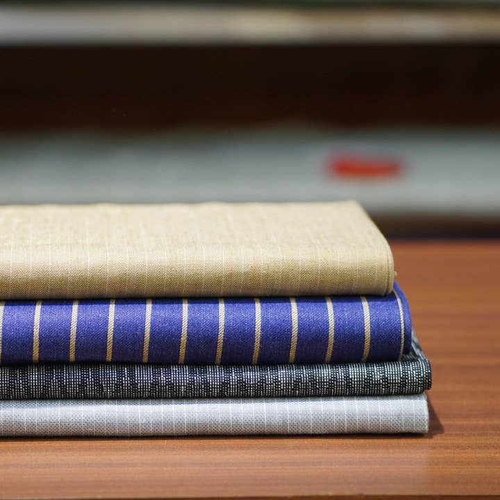 Organo Linen - Wholesale Fabric - Striped Linen fabric by the meter or yard