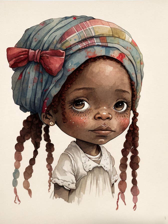 Raggedy Ashanti Kunsttryk for engroshandel hos Blacartistry