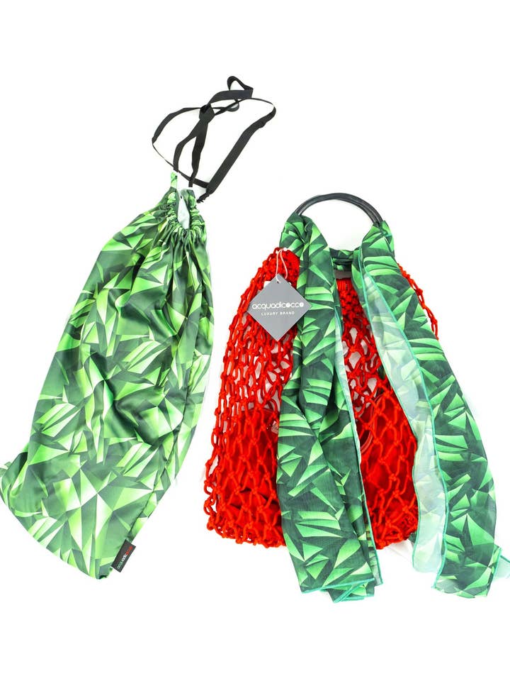 Bolsa de playa de lona roja para venta al por mayor de ACQUADICOCCO