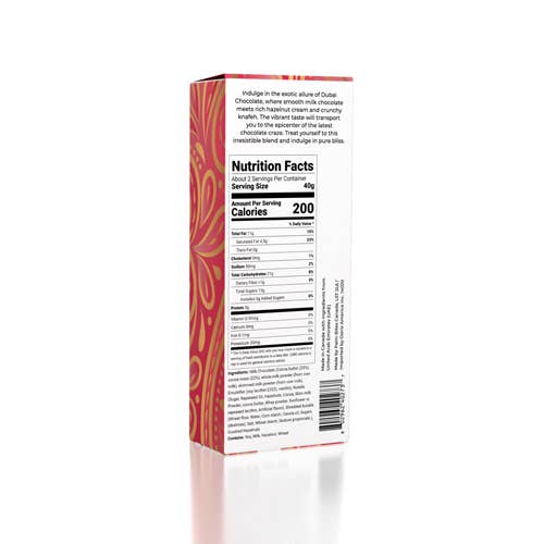 Showcase - Wholesale Chocolate Bar - Dubai Chocolate Hazelnut Cream by Oasis Treasures FLASH SALE4