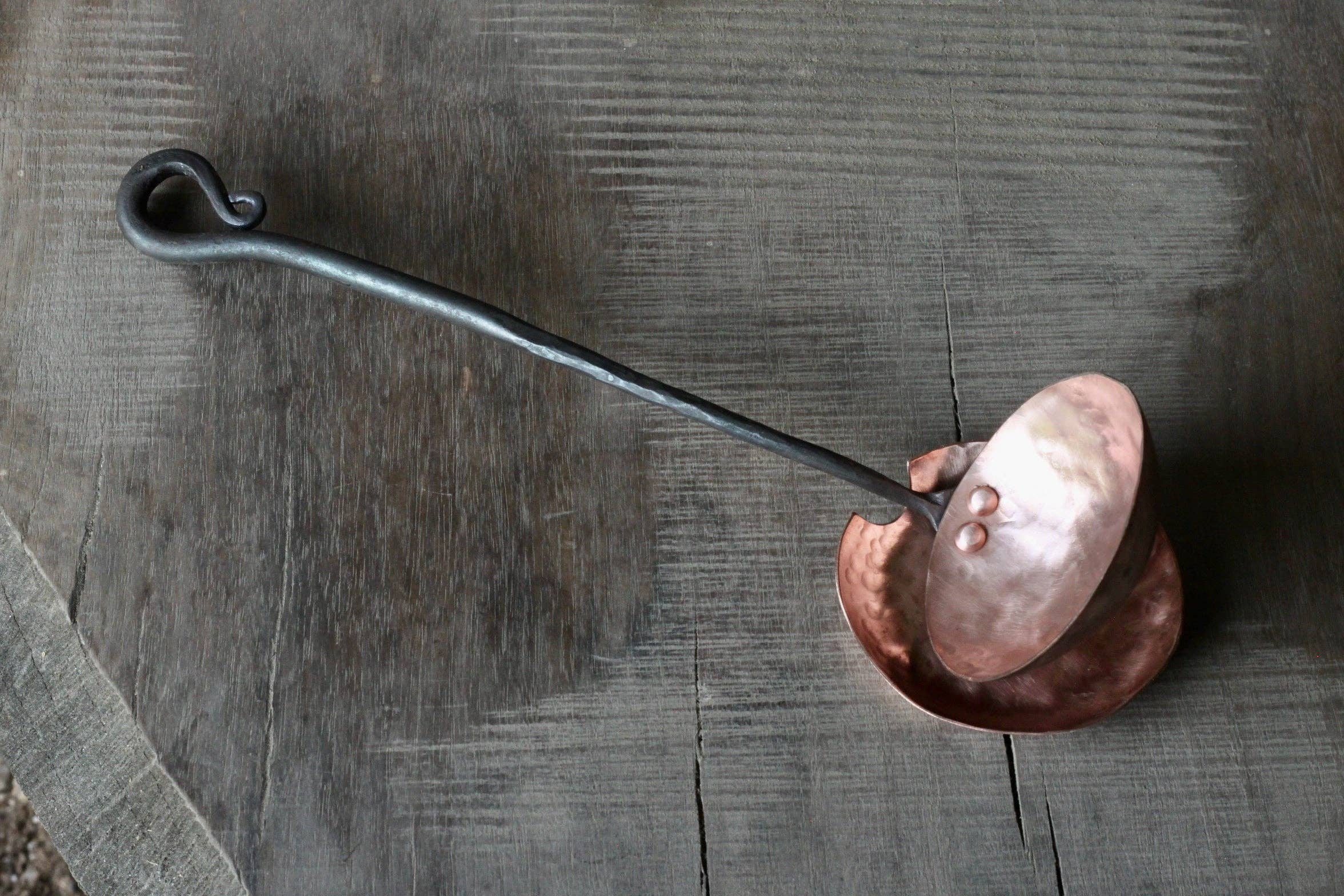 Wicks Forge - Wholesale Ladle - Copper and Steel Ladle - Reverse Curl1