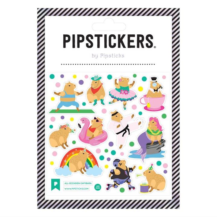 Pipsticks - Vente Autocollant - Capybara pour toutes les occasions