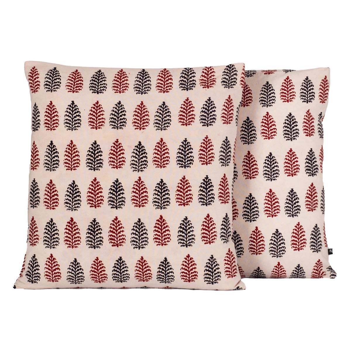 SVEZElife - Wholesale Throw Pillow Cover - Pine Motif Bagh Hand Block Print Cotton Cushion Cover2