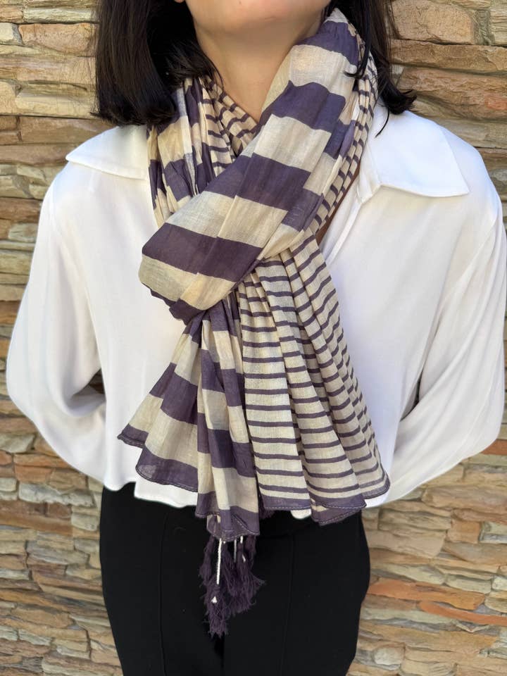Scarf wrap shawl Pareo 100% cotton for wholesale by Maison Unik Accessoires