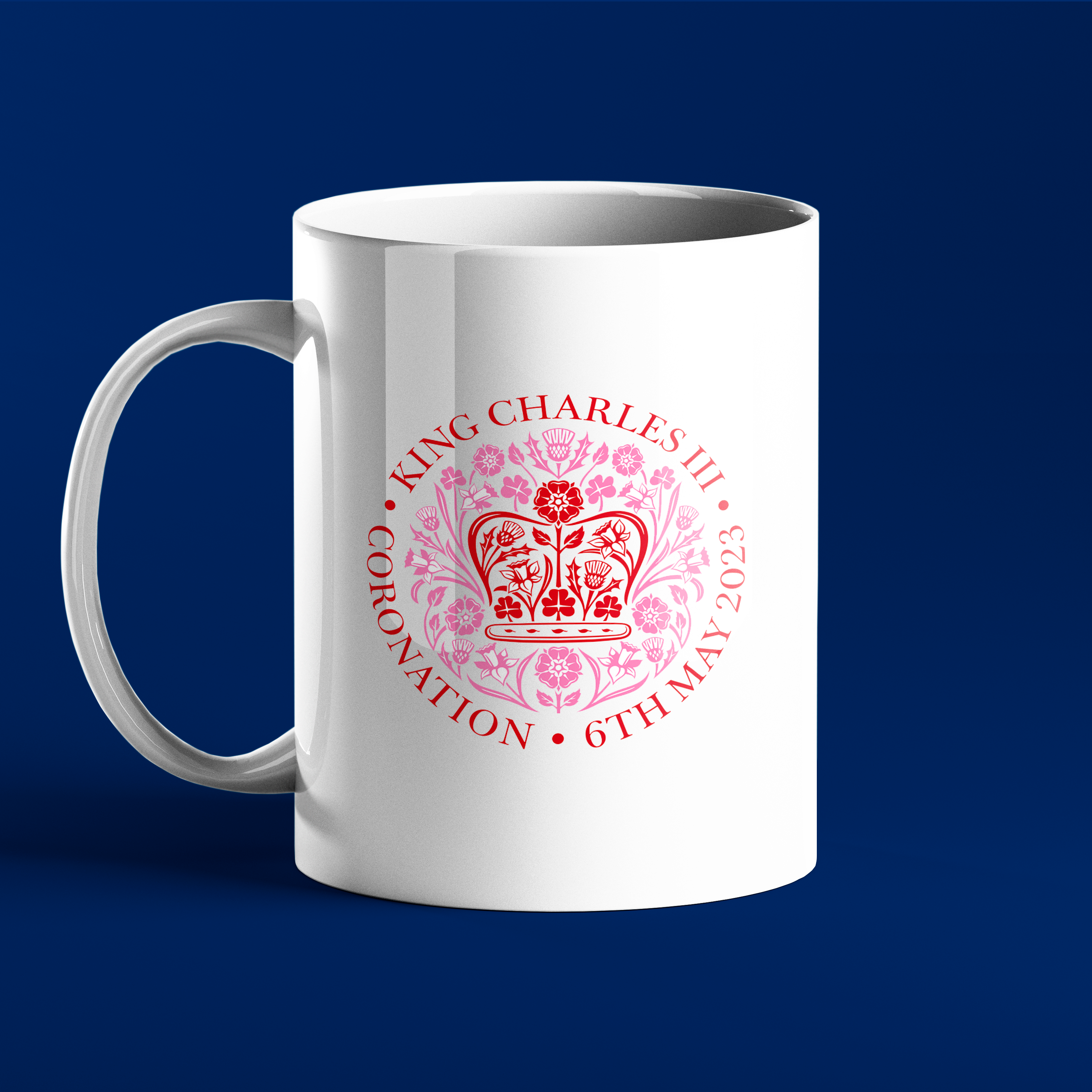 Prickly Cards – wholesale Coffee mug – King Charles - 2023 Coronation Mug - Red1