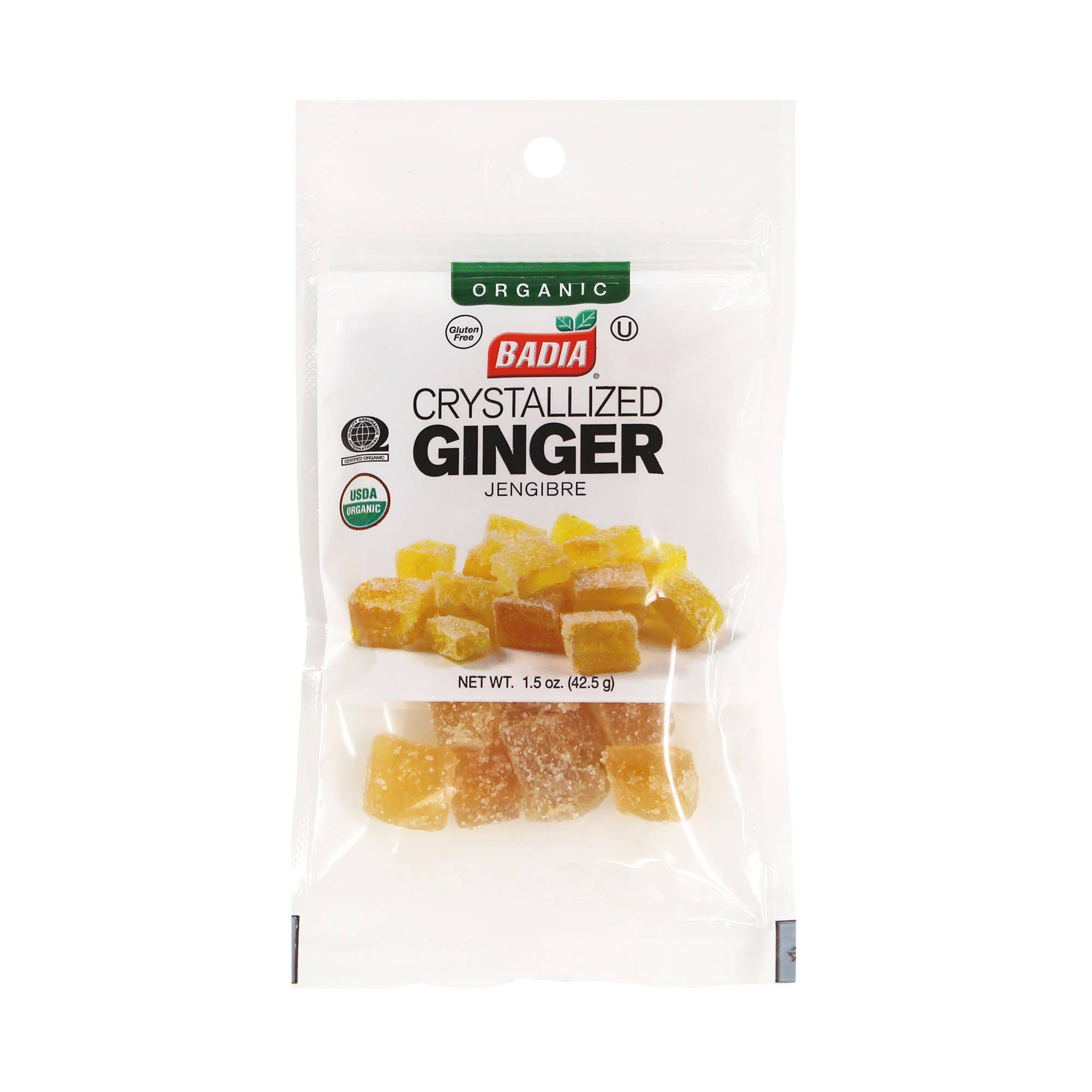 L&F Universal Goods - Wholesale Dried Spice - Badia Organic Crystallized Ginger 12/1.5 oz0