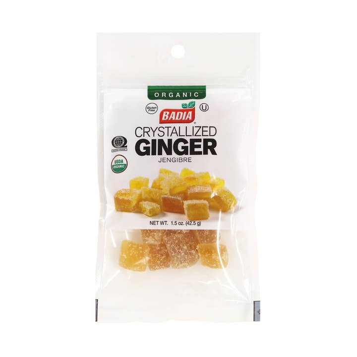 L&F Universal Goods - Wholesale Dried Spice - Badia Organic Crystallized Ginger 12/1.5 oz
