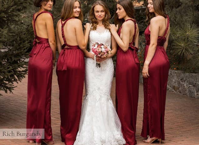 IDENTITY LINGERIE - Vendita all'ingrosso Abito da sera - Donna - Abiti da damigella in raso di seta, multiuso, abito infinito per ospiti9