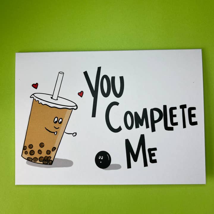 You Complete Me | Boba - Greeting Card for wholesale by Hello Herren