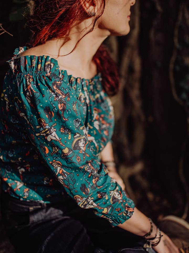 Carmen Top "Cowgirl" for wholesale by KING KEROSIN