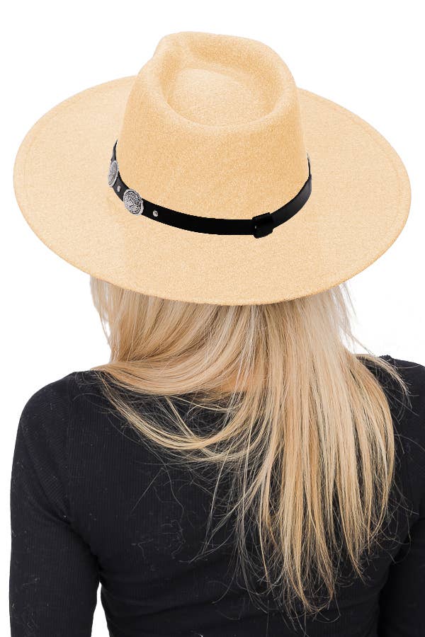 Cap Zone - Wholesale Fedora - Women's - Stagecoach Belt Pinch Crease Faux Wool Rancher Hat15