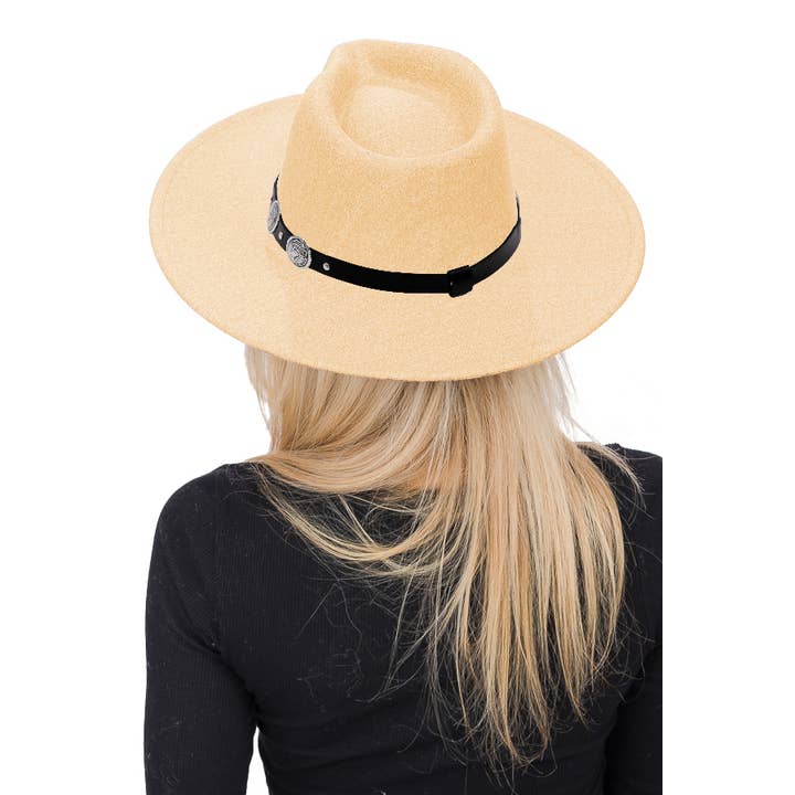 Cap Zone - Wholesale Fedora - Women's - Stagecoach Belt Pinch Crease Faux Wool Rancher Hat15