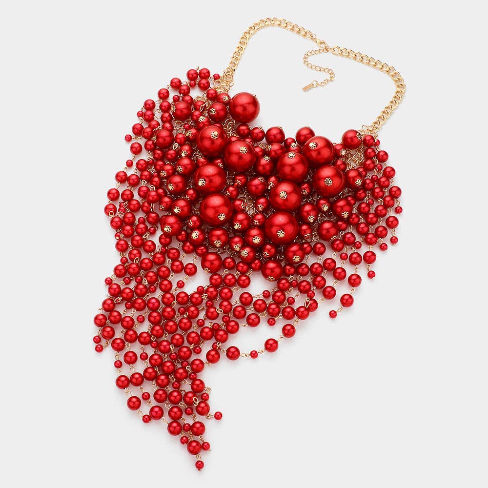 Sensibling Corp. - Wholesale Bib Necklace - Pearl Cluster Statement Necklace
18