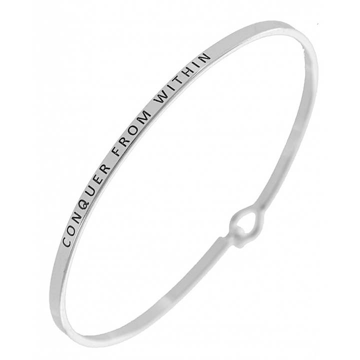 FR3505 CONQUER INDEINDEN_3mm meddelelsesarmbånd for engroshandel hos 0011 PREMIERE
