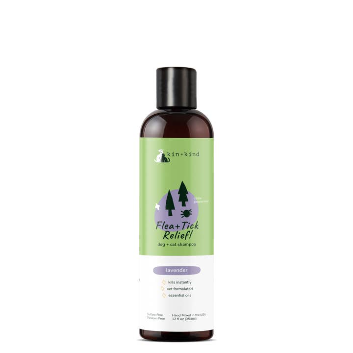 KIN Natural Flea|Tick Plant-Based Lavender Shampoo for Dogs & Cats for wholesale by Alamo Pet Experts