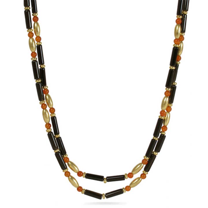 Tigris Double Strand Necklace - Egyptian Inspired - Onyx for wholesale by Discoveries, Inc.
