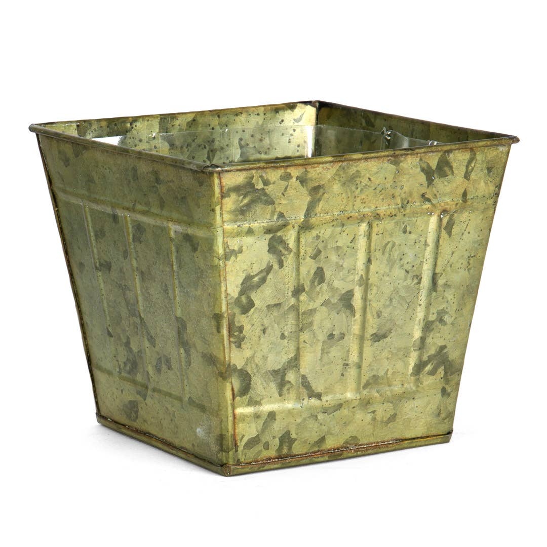 Willow Group - Wholesale Plant Pot - SQ TIN VERDIGRIS PLANTER3