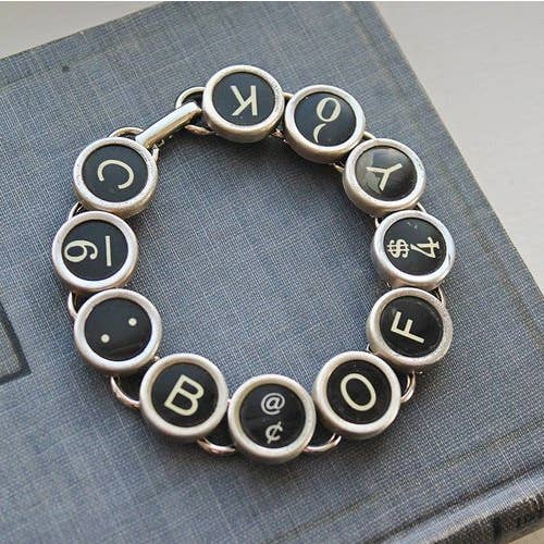 Joy Sparks Designs – wholesale Charm/dangle bracelet – 11 Typewriter Key Bracelet2