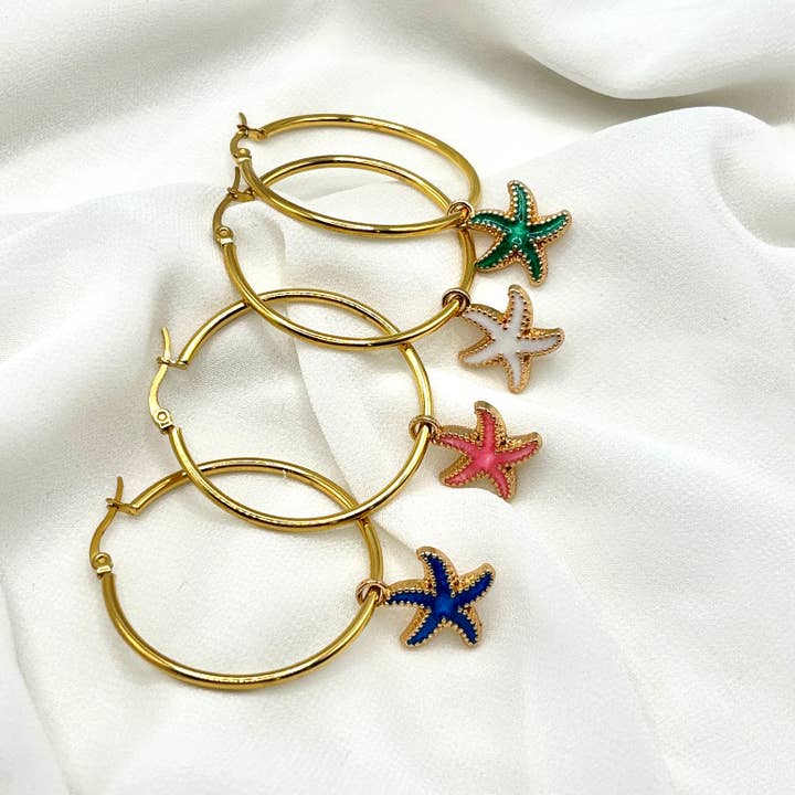 OE! - Wholesale Hoop Earrings - OCEAN STAR - hoops
